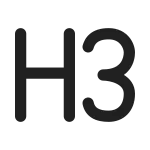 Text Header 3 SVG Icon